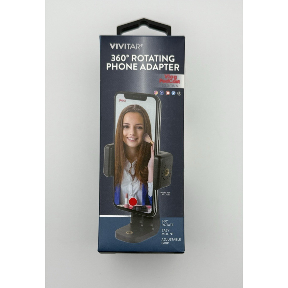 Vivitar 360 Degree Rotating Phone Adapter for Standard Tripods New